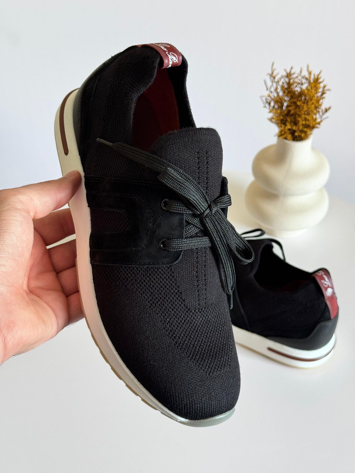 360 LP Flexy Walk Sneaker Wish® Wool Black | Loro Piana