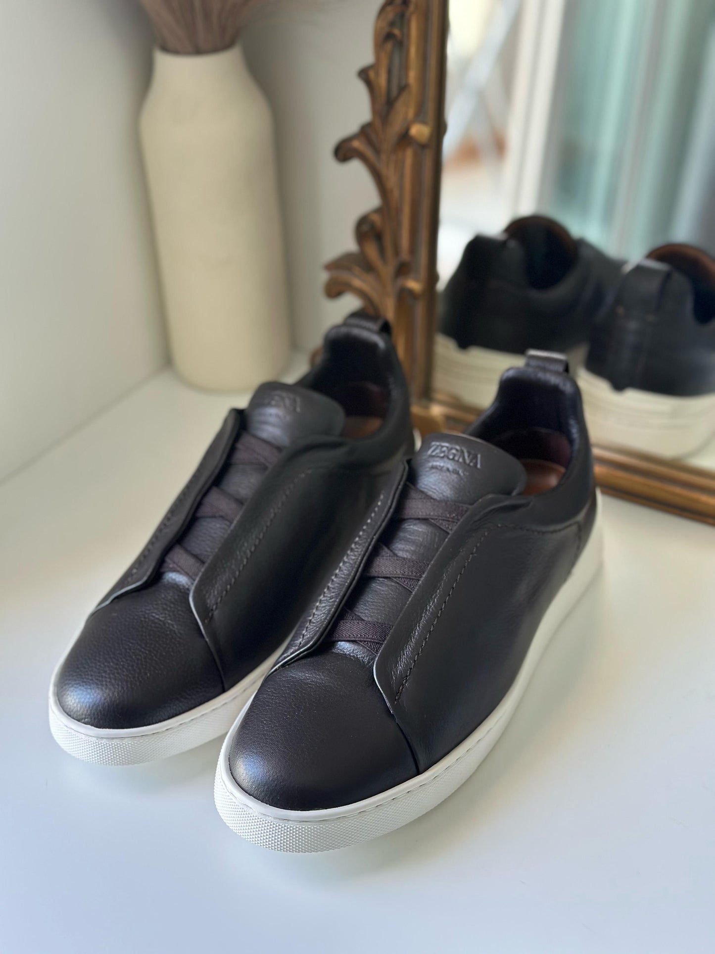 Black SECONDSKIN Triple Stitch™ Sneakers