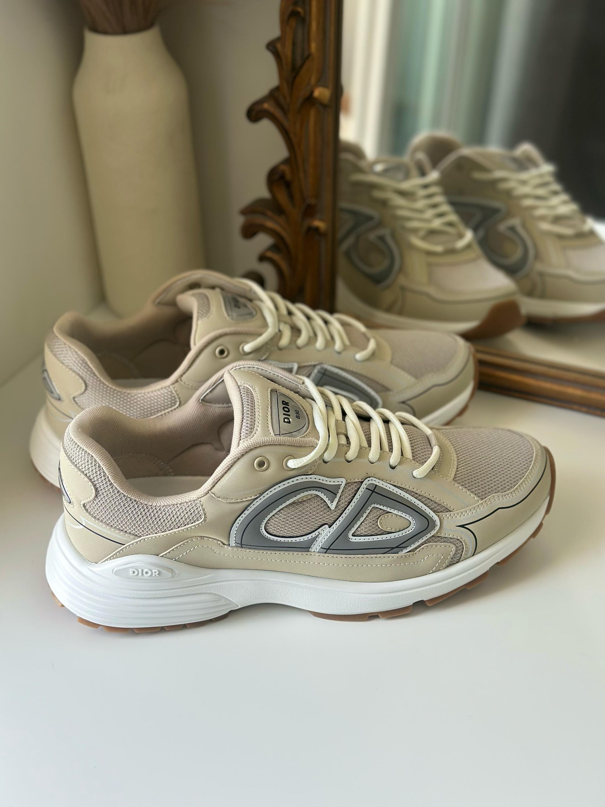 Dior B30 Men’s Cream Sneakers – EU 44 (UK 10)