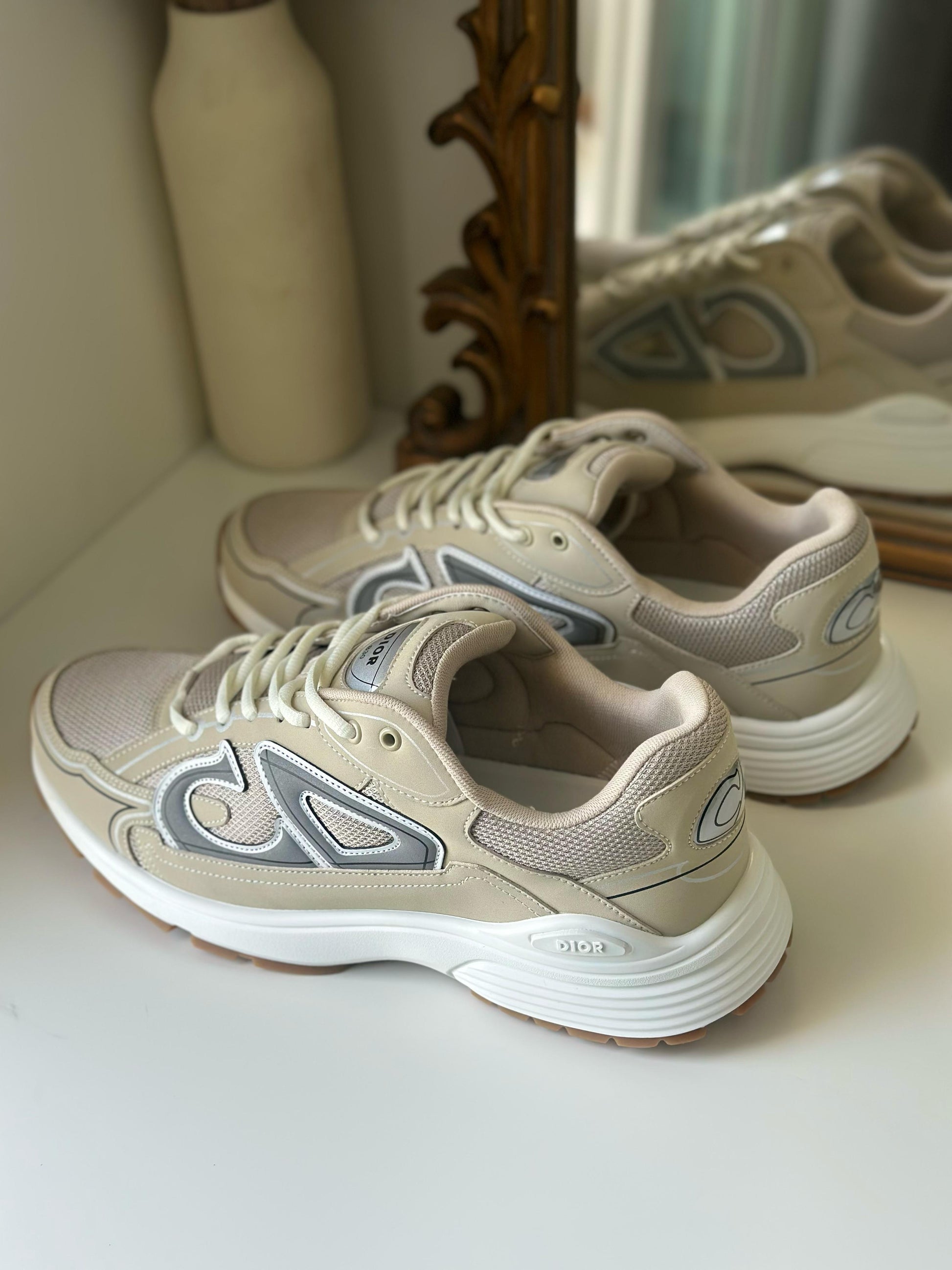 Dior B30 Men’s Cream Sneakers – EU 44 (UK 10)