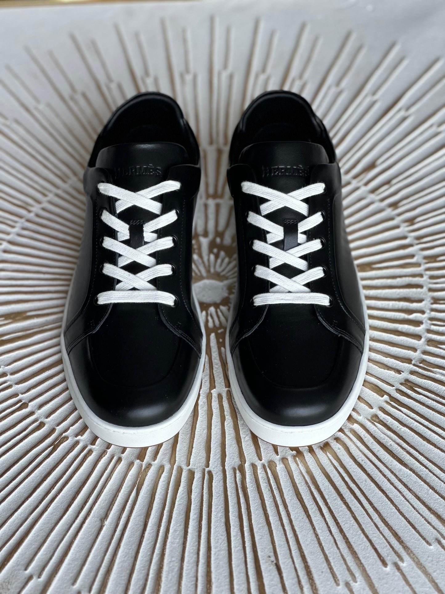 Hermès Sneaker – Black Calfskin & Suede Goatskin Low-Top (Men’s)