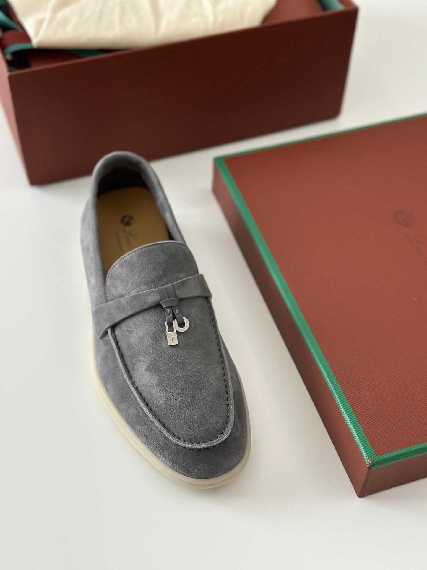 Loro Piana Women's Flats – Stylish Iron Grey