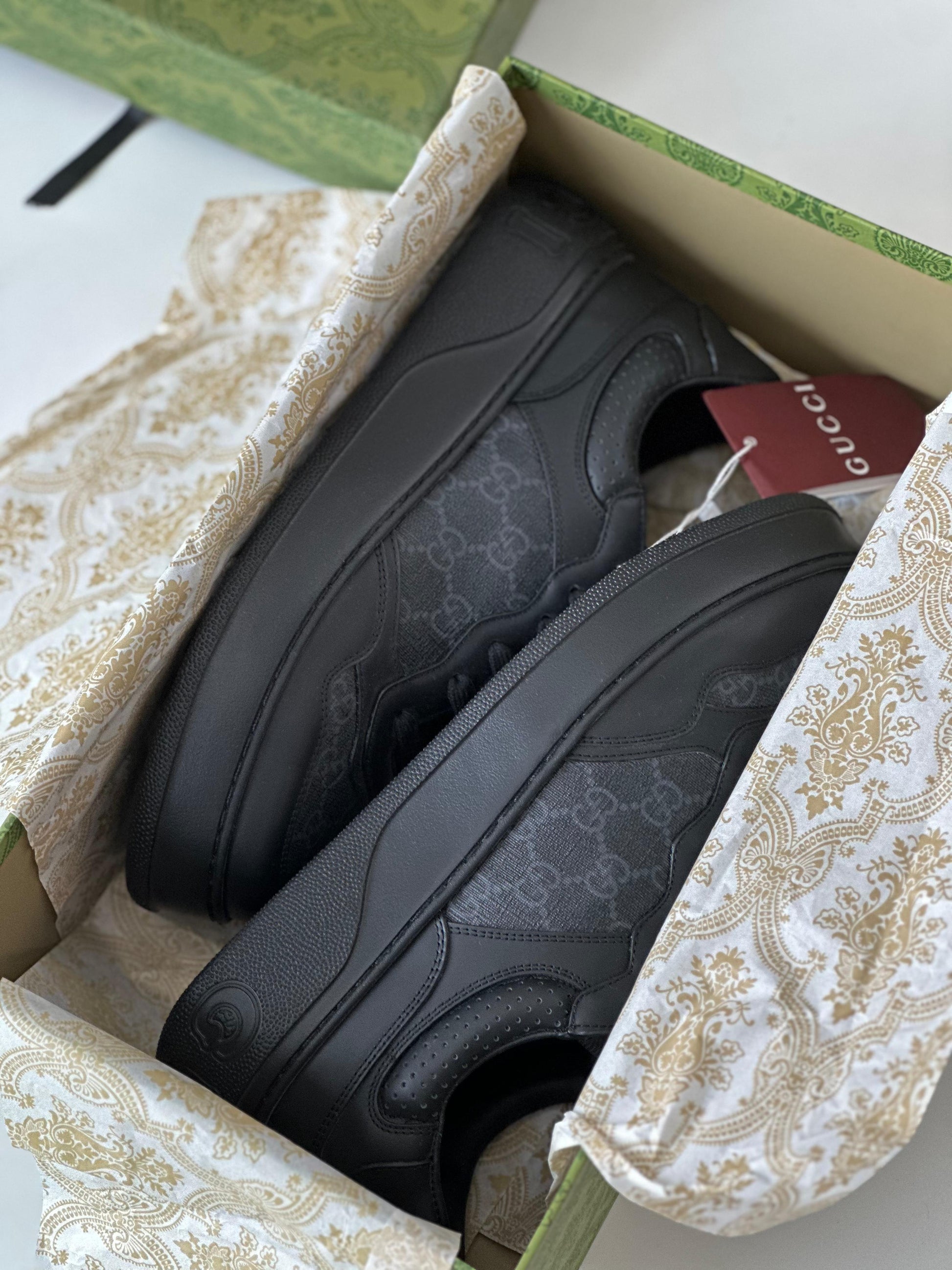 Gucci Chunky B Leather Sneakers – Chunky Low-Top (Perforated or GG Canvas)