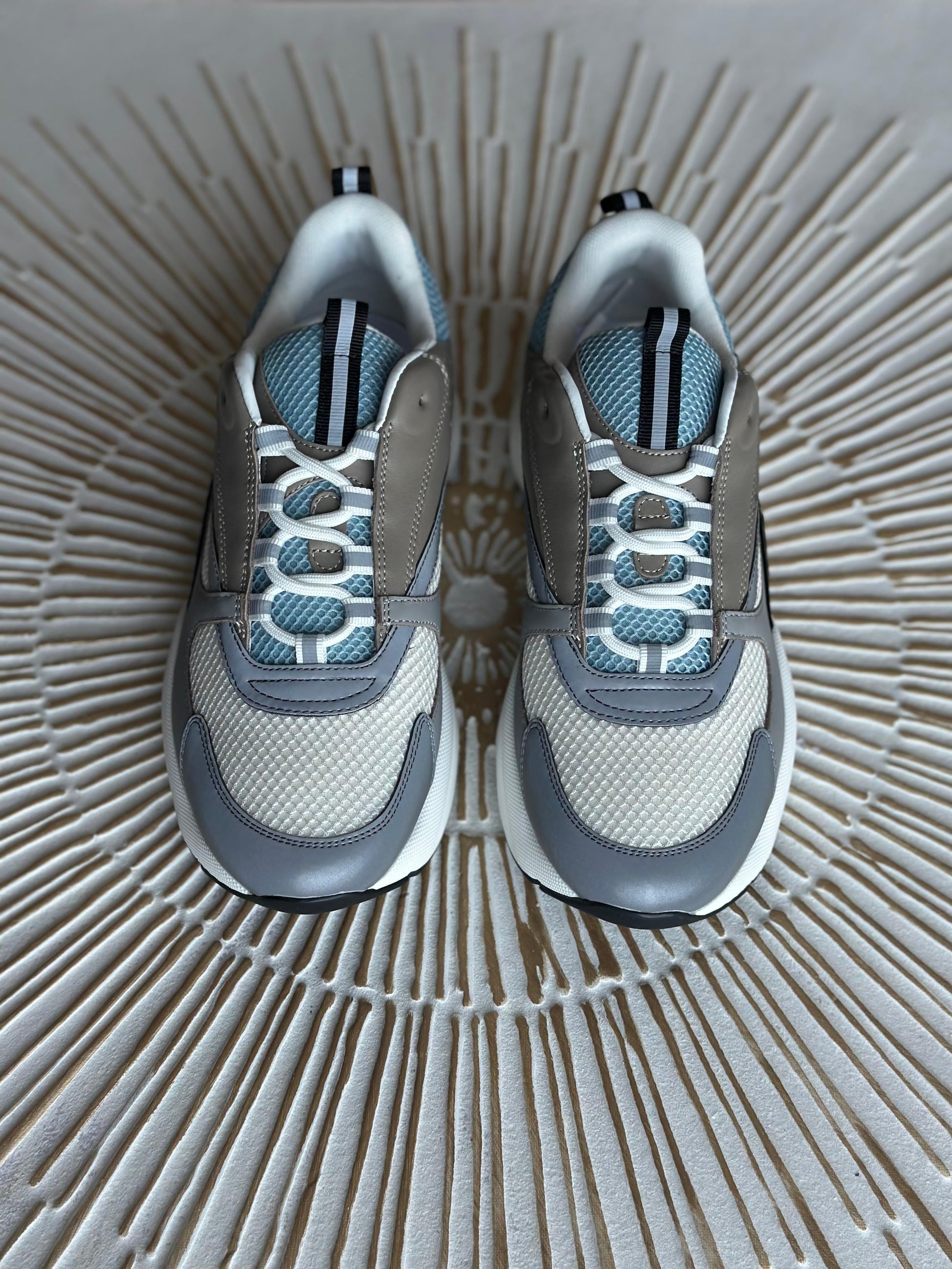 Dior B22 Men’s Mesh Sneakers – Grey & Blue