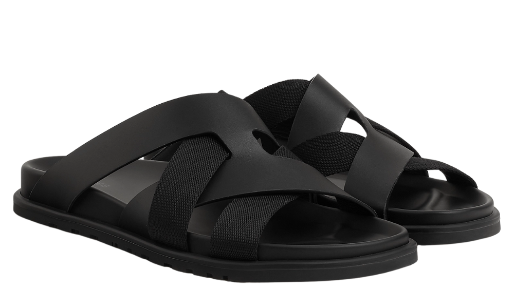 Hermes Kazimir Sandal "Black"