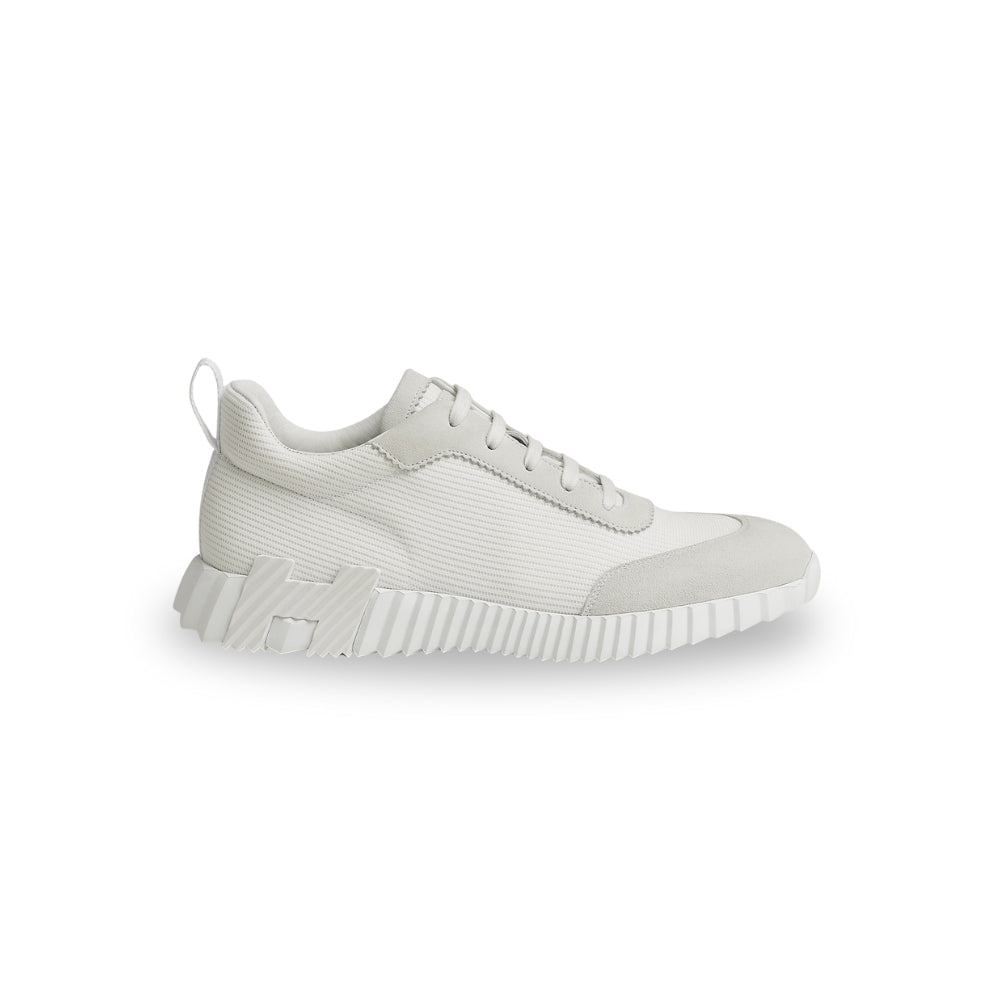 Hermès Paris Bouncing Sneaker in Triple White – All-White Calfskin & Mesh Urban Sneaker.