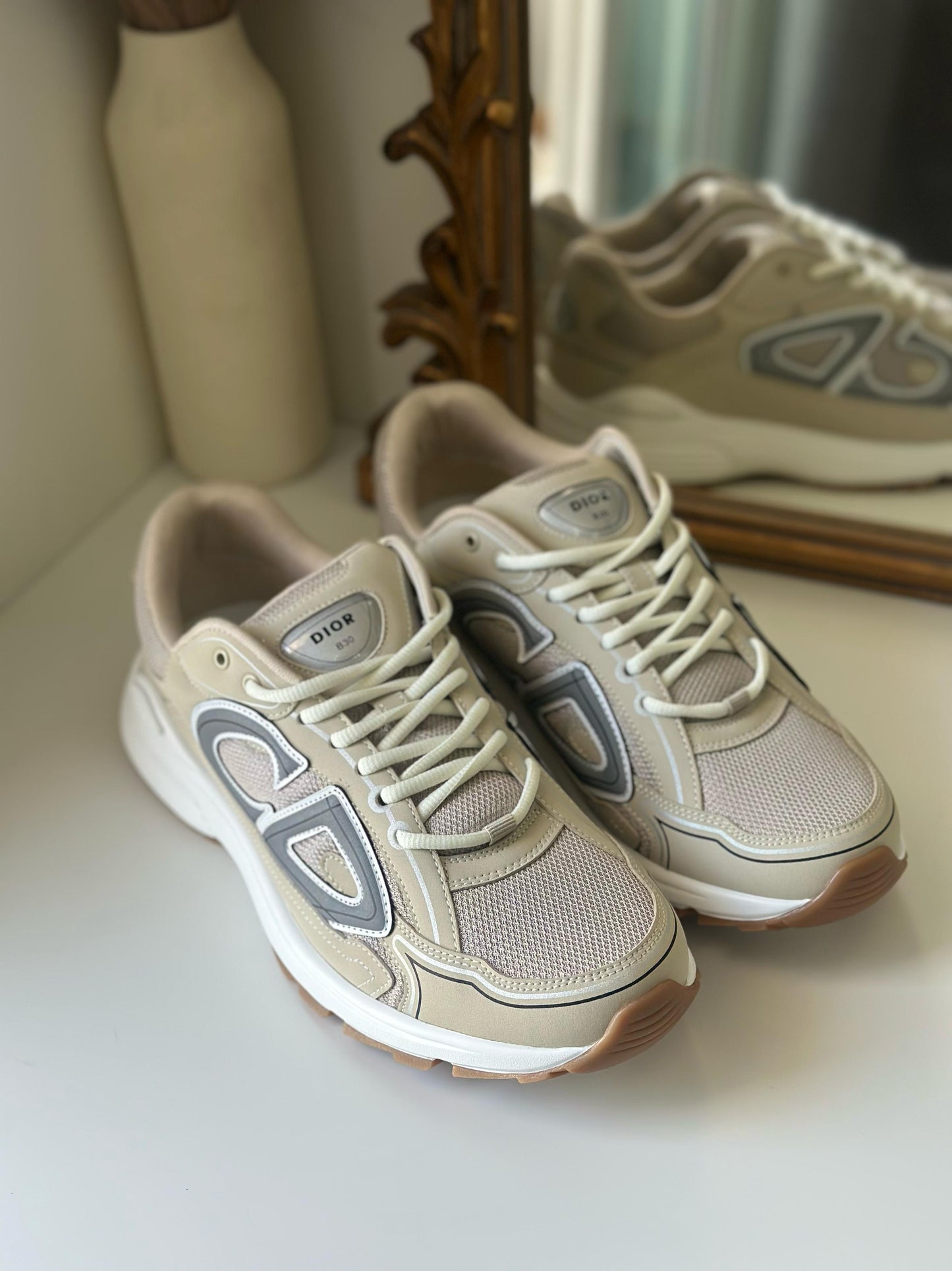 Dior B30 Men’s Cream Sneakers – EU 44 (UK 10)