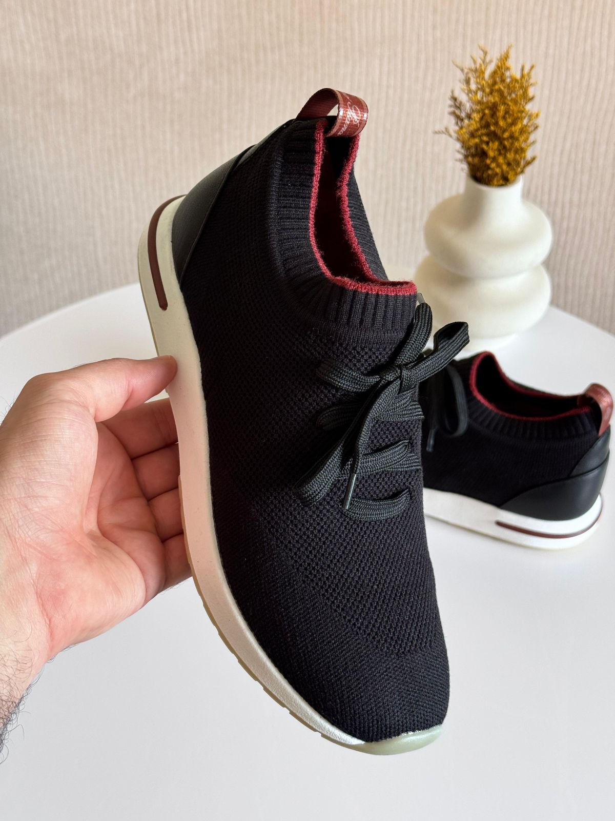 360 LP Flexy Walk Sneaker Wish® Wool Black | Loro Piana