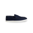 Hermès Job Loafer in Blue Suede Goatskin – Casual Urban Luxury with H Cut-Out Detail