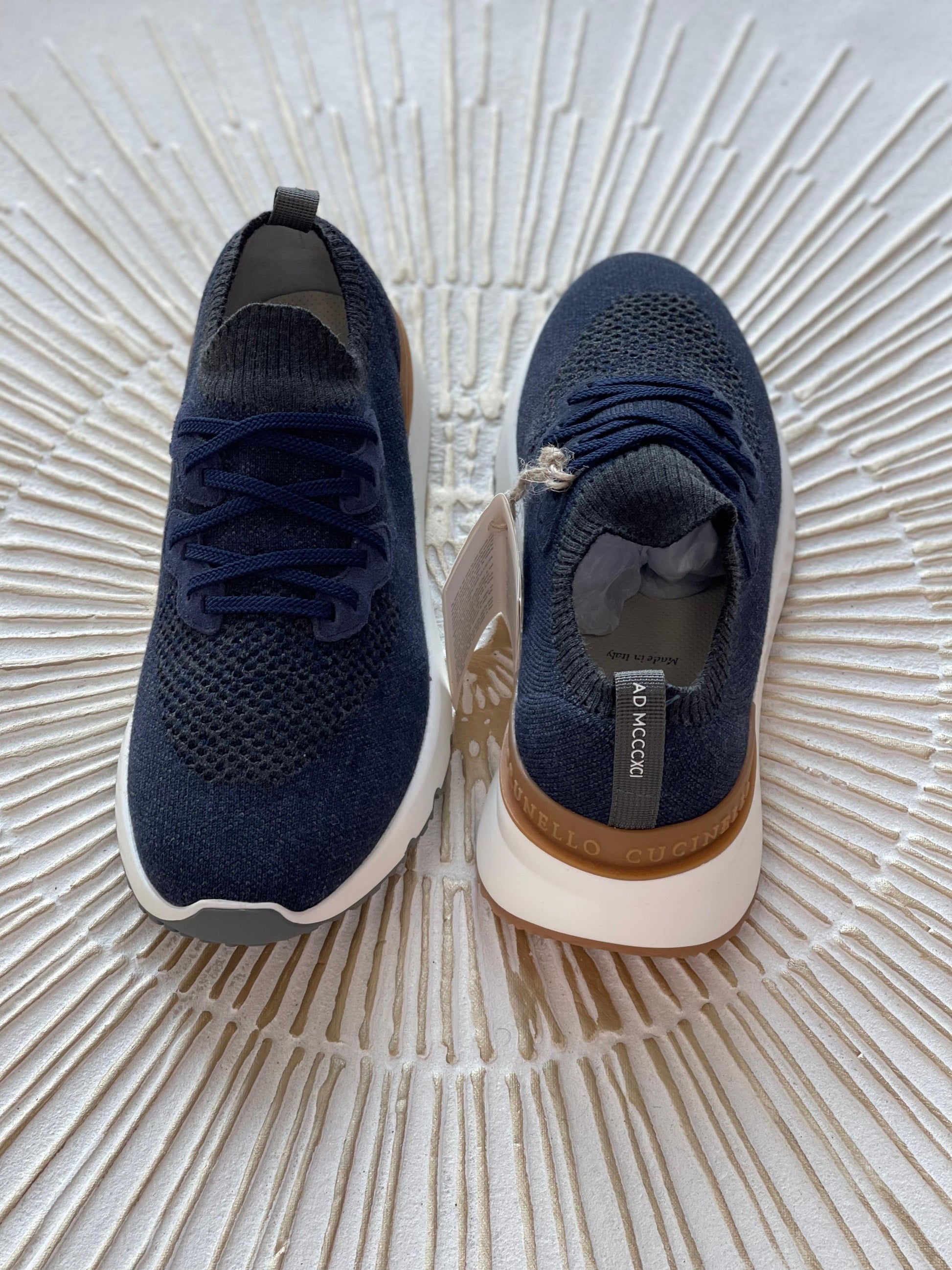 Brunello Cucinelli Cotton Chiné Knit Runners – Reversible Knit & EVA Sole