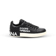 Dolce & Gabbana Portofino Leather Trainers – Black Calfskin (EU 42.5, Model: 42392013)