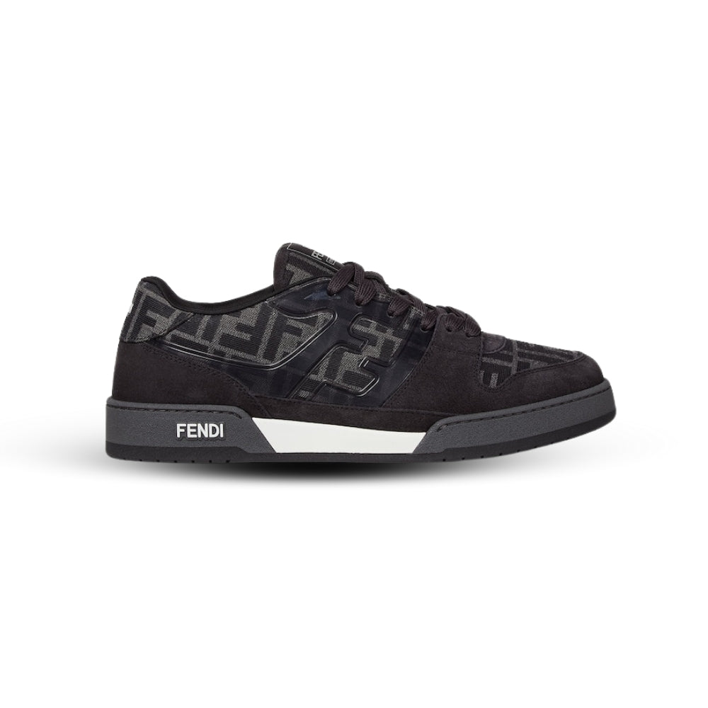 Fendi Match ‘FF Jacquard – Black/Grey’ Low-Top Sneakers (7E1688 AQ6I F1R71, 2024)