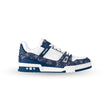 LV Trainer Sneaker – Blue Monogram Denim & Calf Leather (Grade 1:1, Men’s)