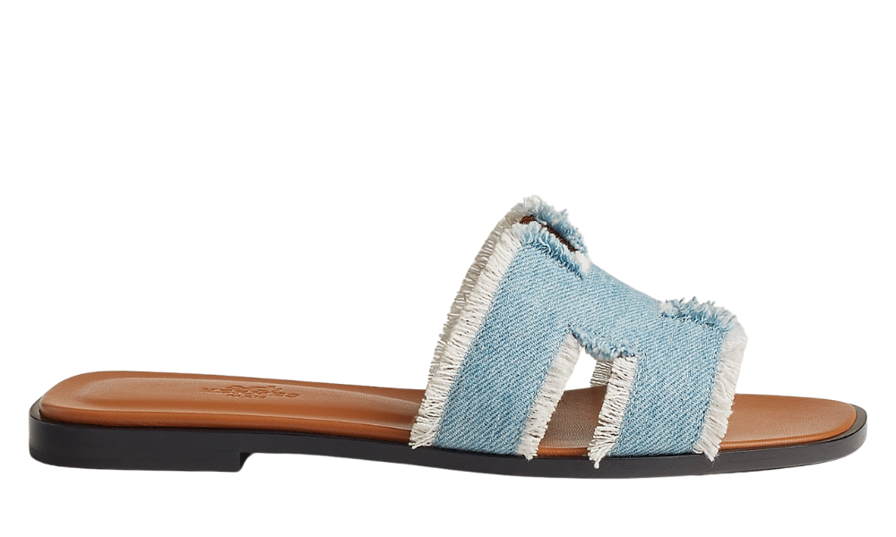 Hermes Sandales Oran "bleu clair"