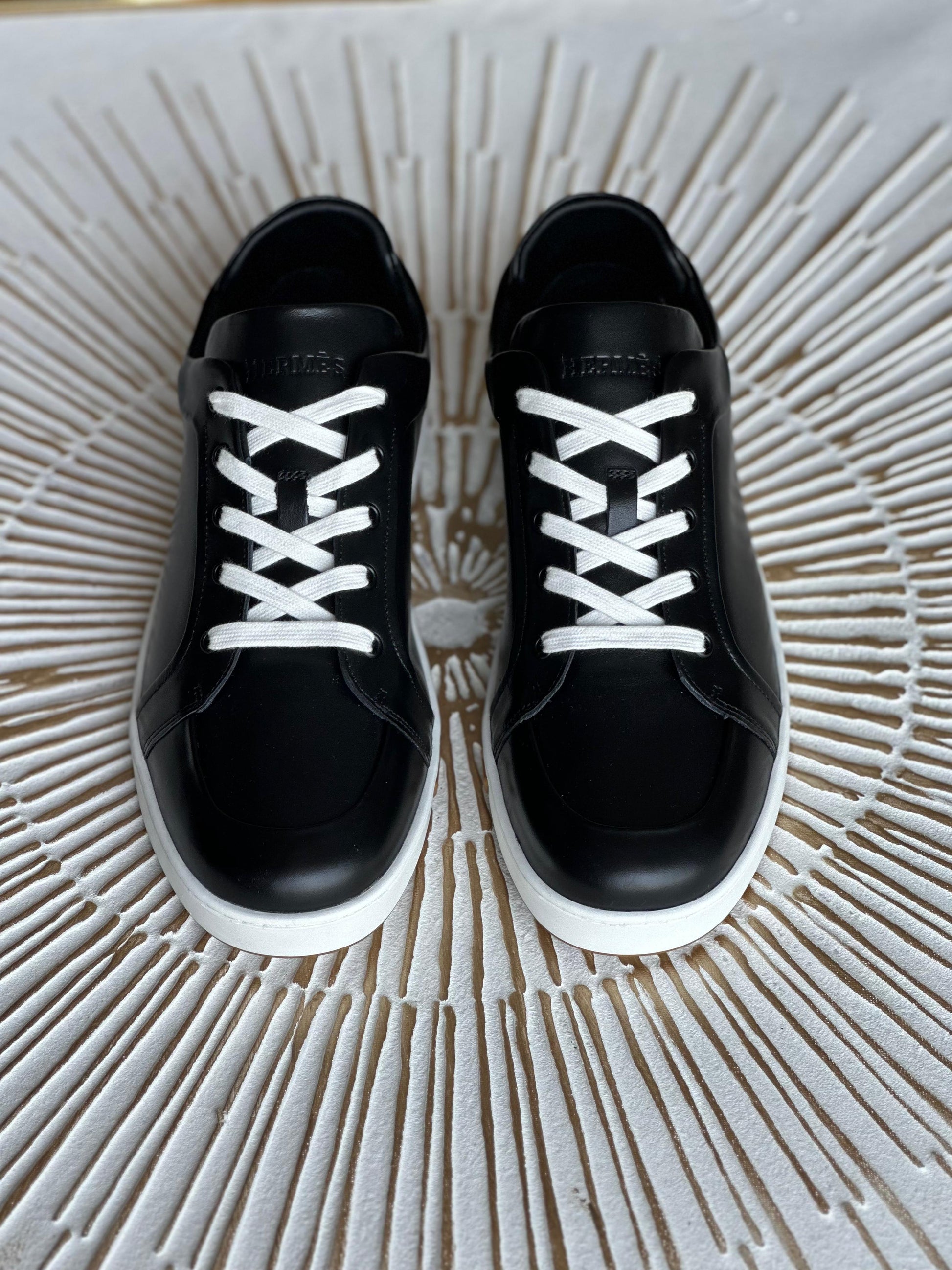 Hermès Sneaker – Black Calfskin & Suede Goatskin Low-Top (Men’s)