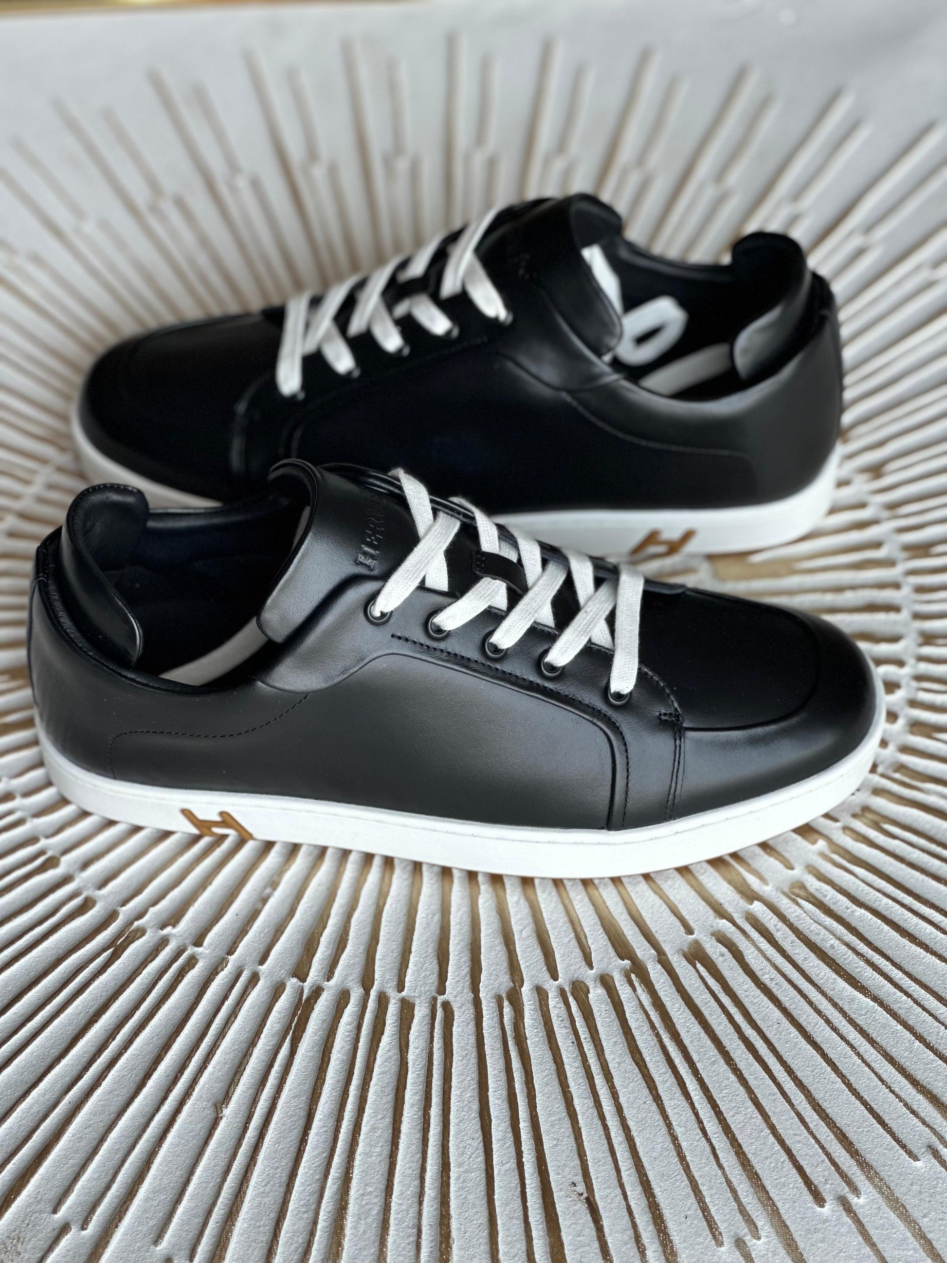 Hermès Sneaker – Black Calfskin & Suede Goatskin Low-Top (Men’s)