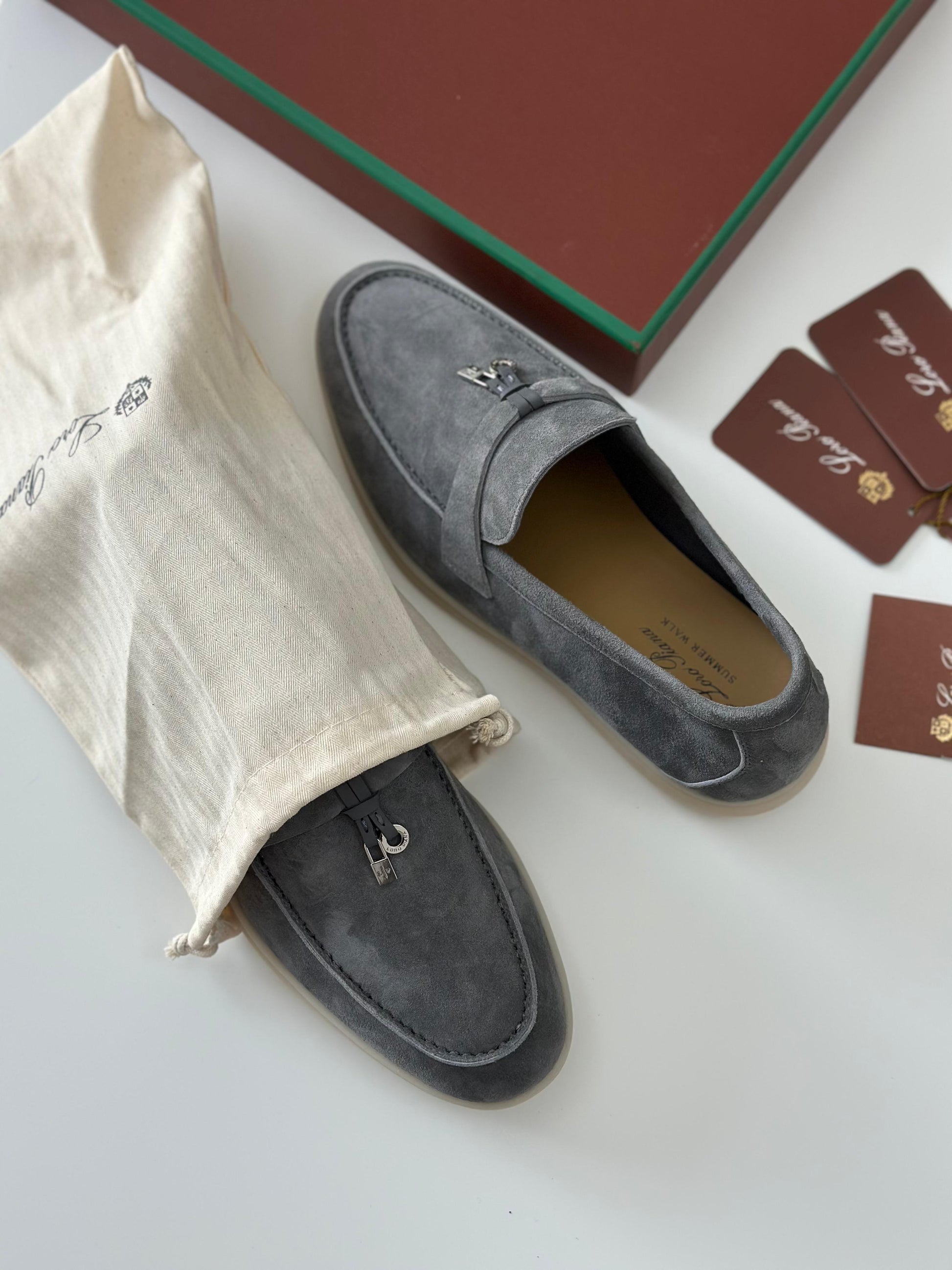 Loro Piana Women's Flats – Stylish Iron Grey