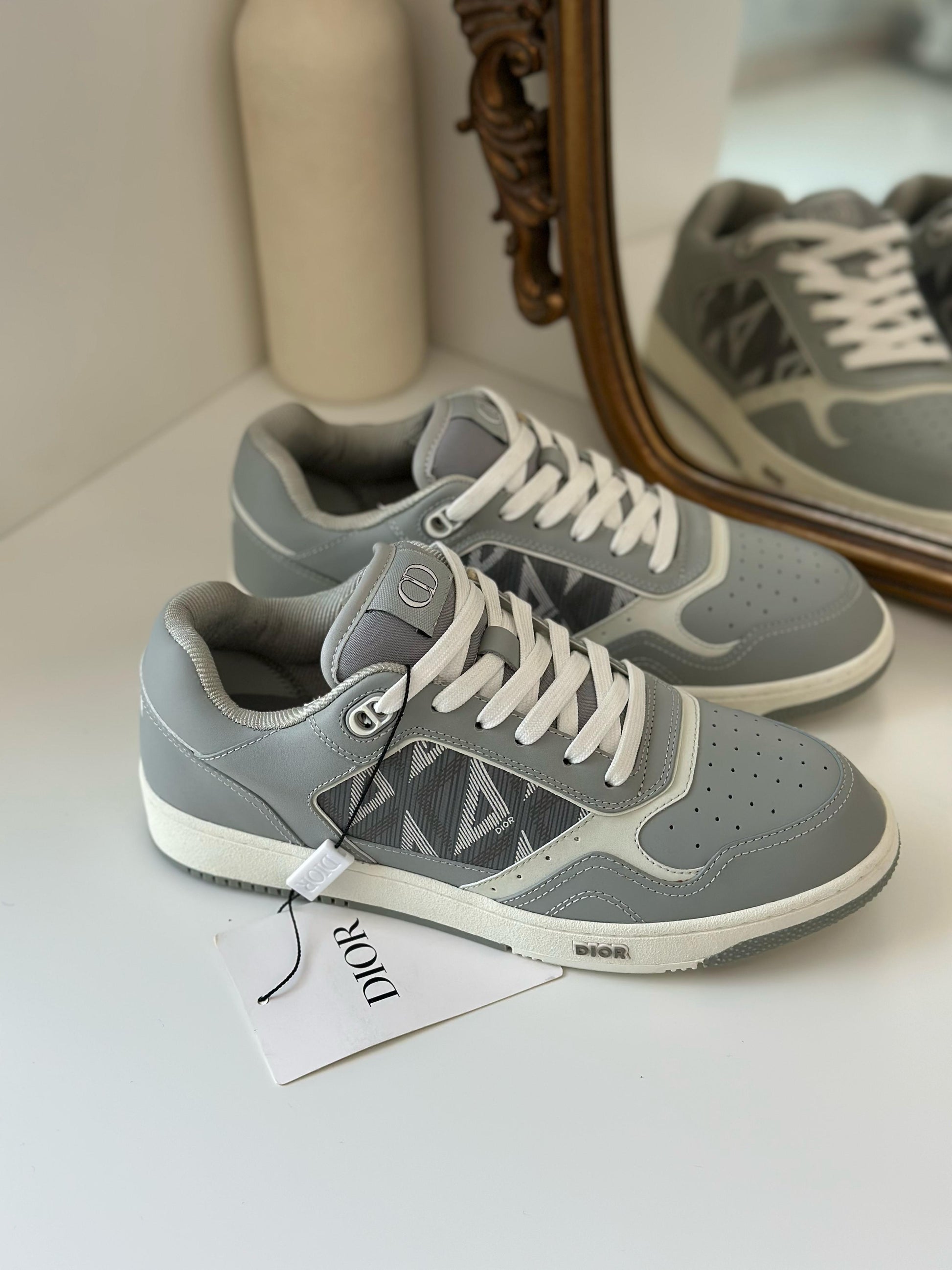 Dior B27 Low 'Grey CD Diamond' Sneakers – 3SN272ZPP86851 (Men’s)