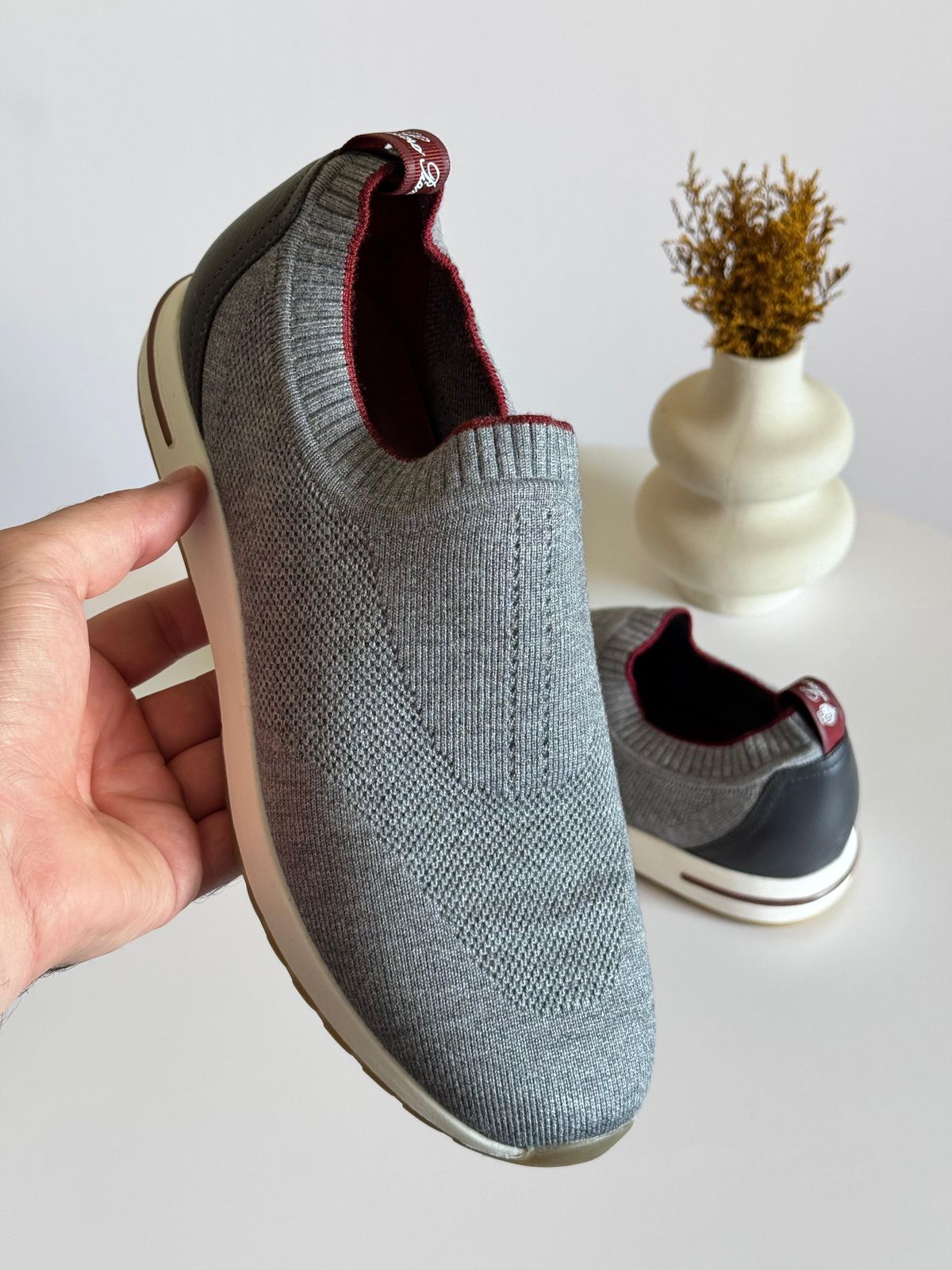 360 LP Flexy Walk Sneaker Microfibre Solid Flannel Gray | Loro Piana