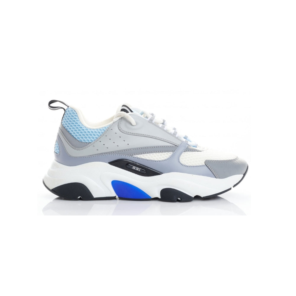 Dior B22 Men’s Mesh Sneakers – Grey & Blue