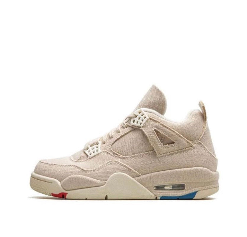 Air Jordan 4 beige canvas