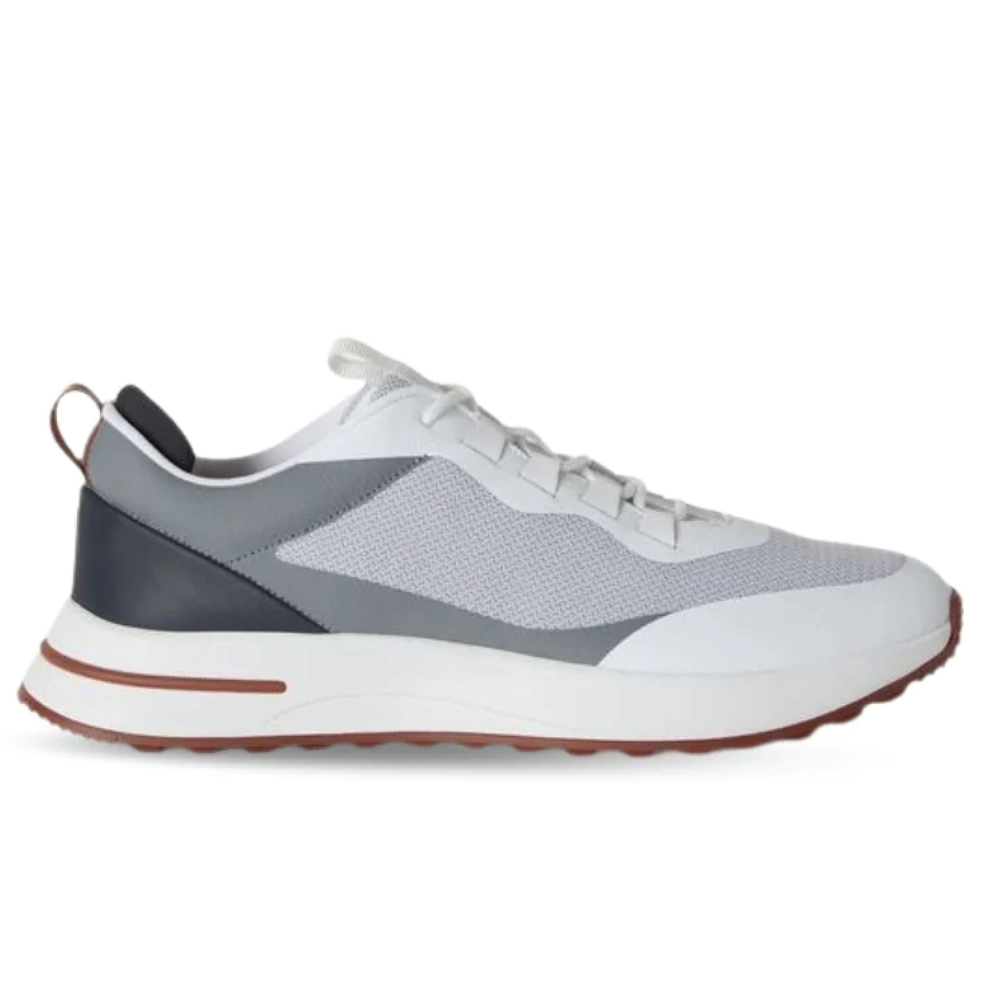 Men's Lora piana Weekend Walk Casual Shoe in Grey and White