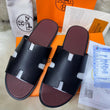 Hermes Izmir Marron Black Sandals