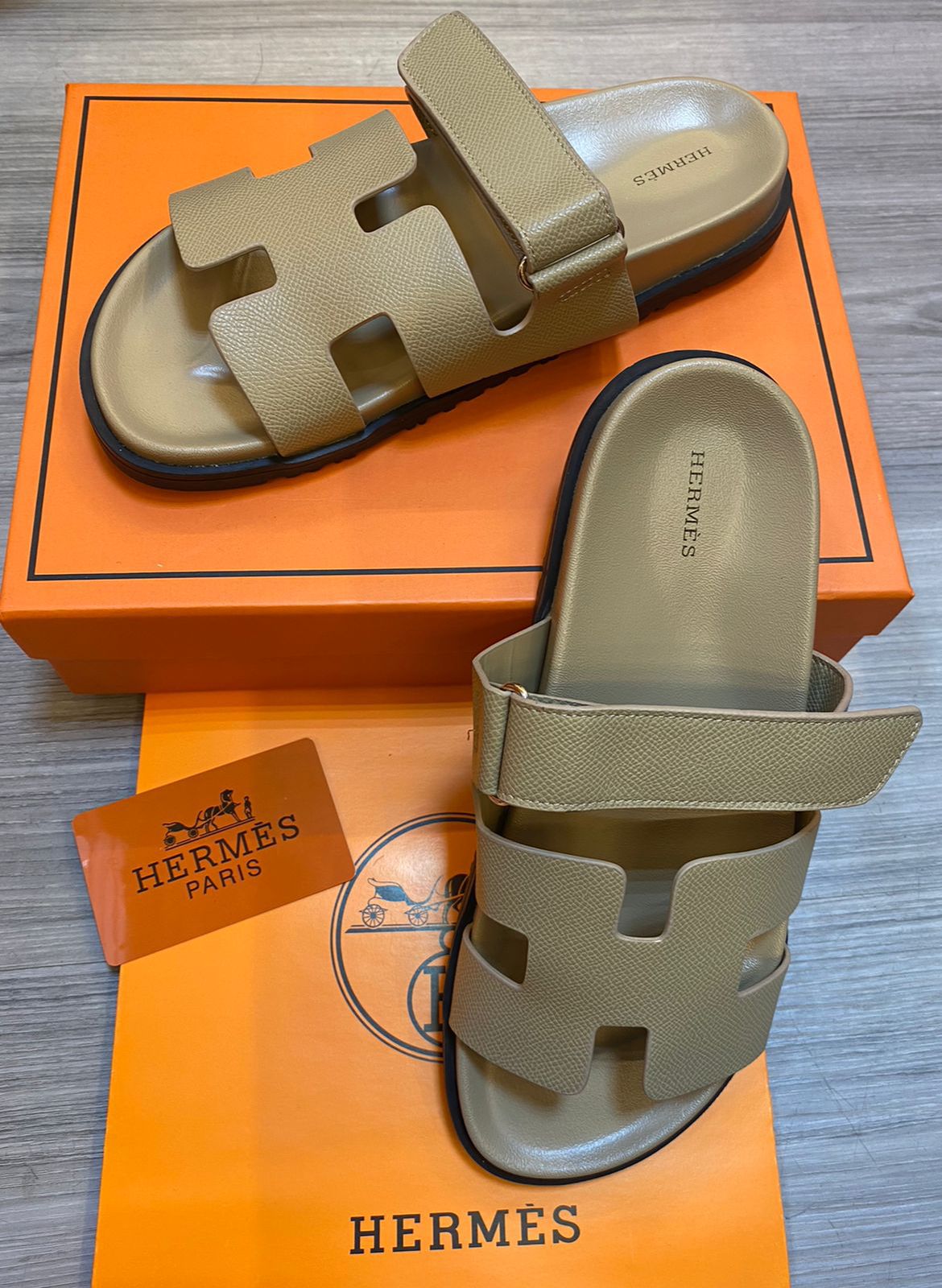 Hermes Chypre Beige Sandals