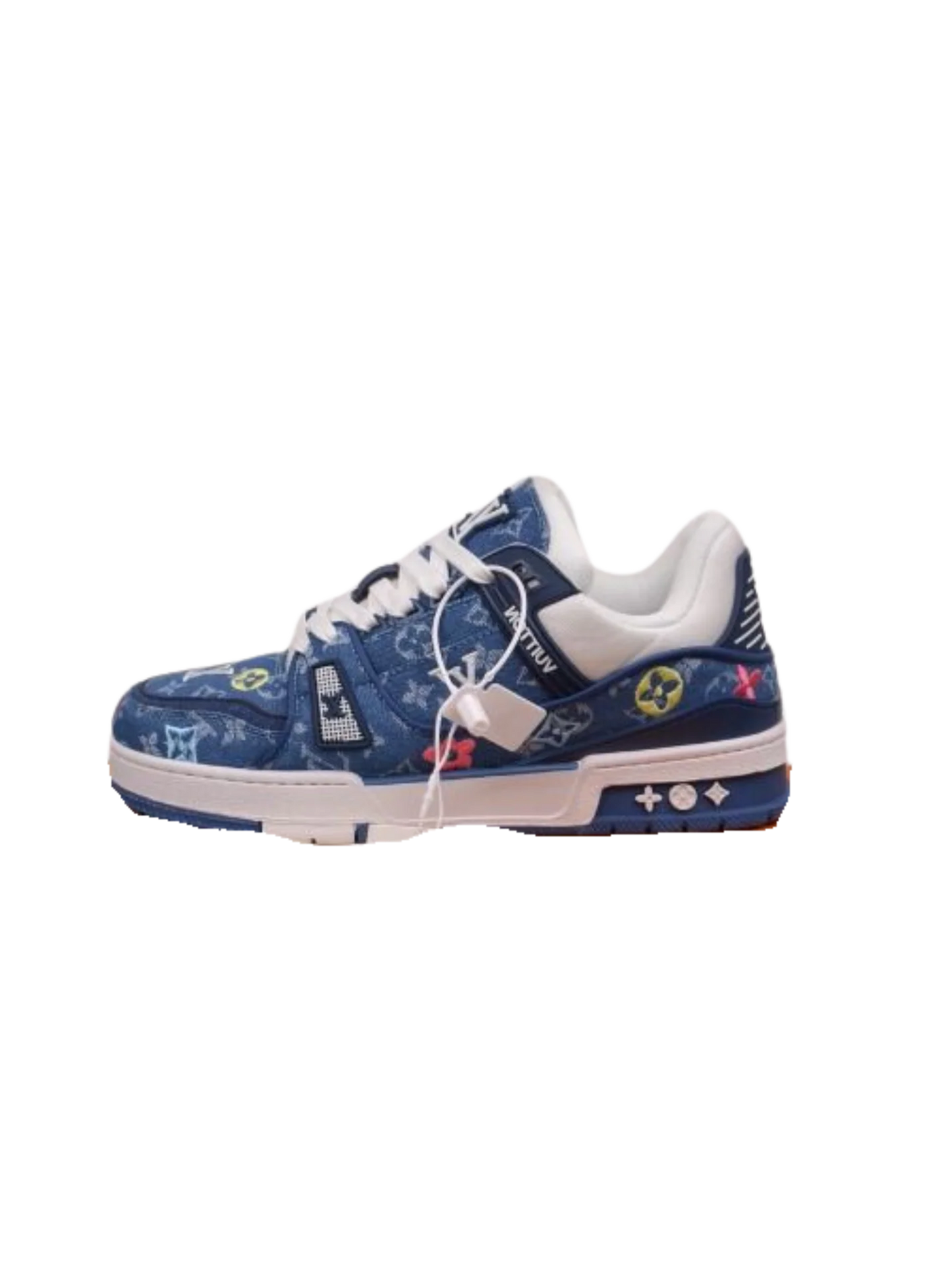 Louis Vuitton Trainer Blue Denim Embroidered